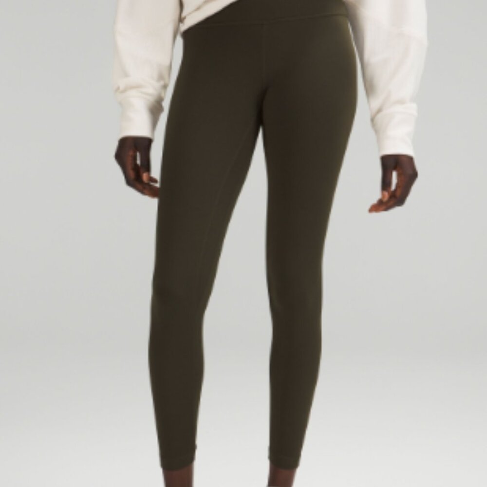 lululemon Align High-Rise Pant 25" - Dark Olive - Like New